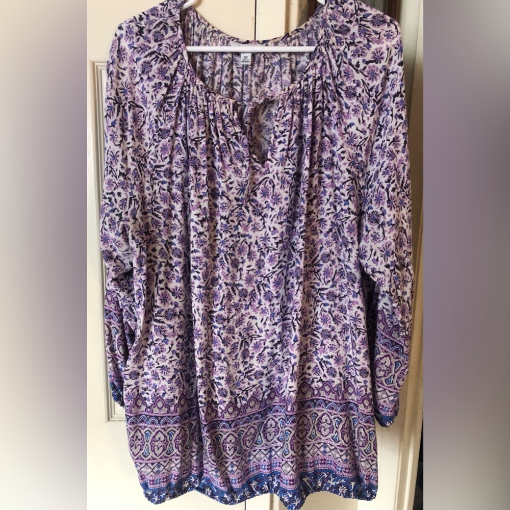 Women’s 2xl Lucky brand, long sleeve, cotton, tunic top
